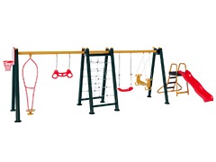 06-30786-Kaydıraklı Tırmanmalı Salıncak Seti